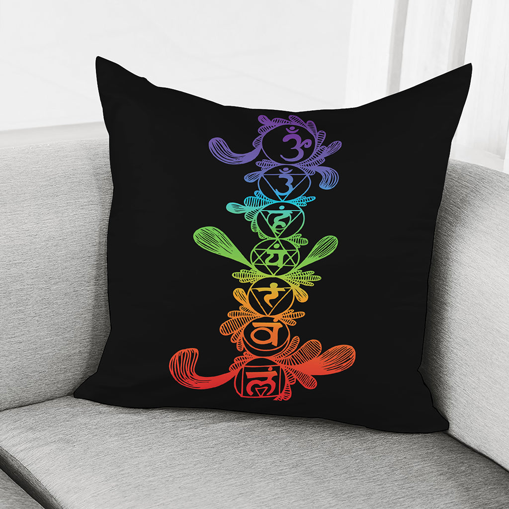 Seven Spiritual Chakras Print Pillow Cover