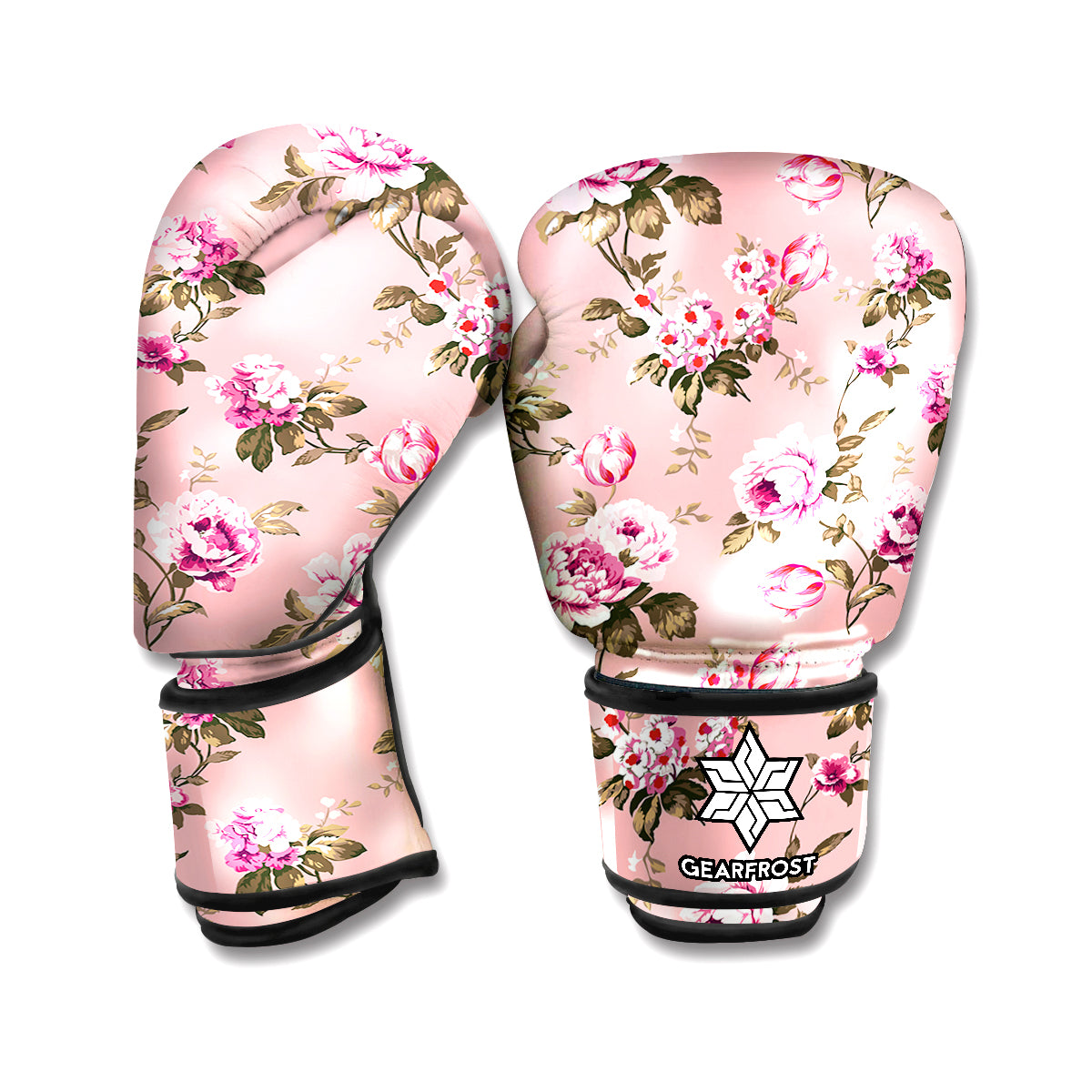 Shabby Chic Vintage Floral Print Boxing Gloves