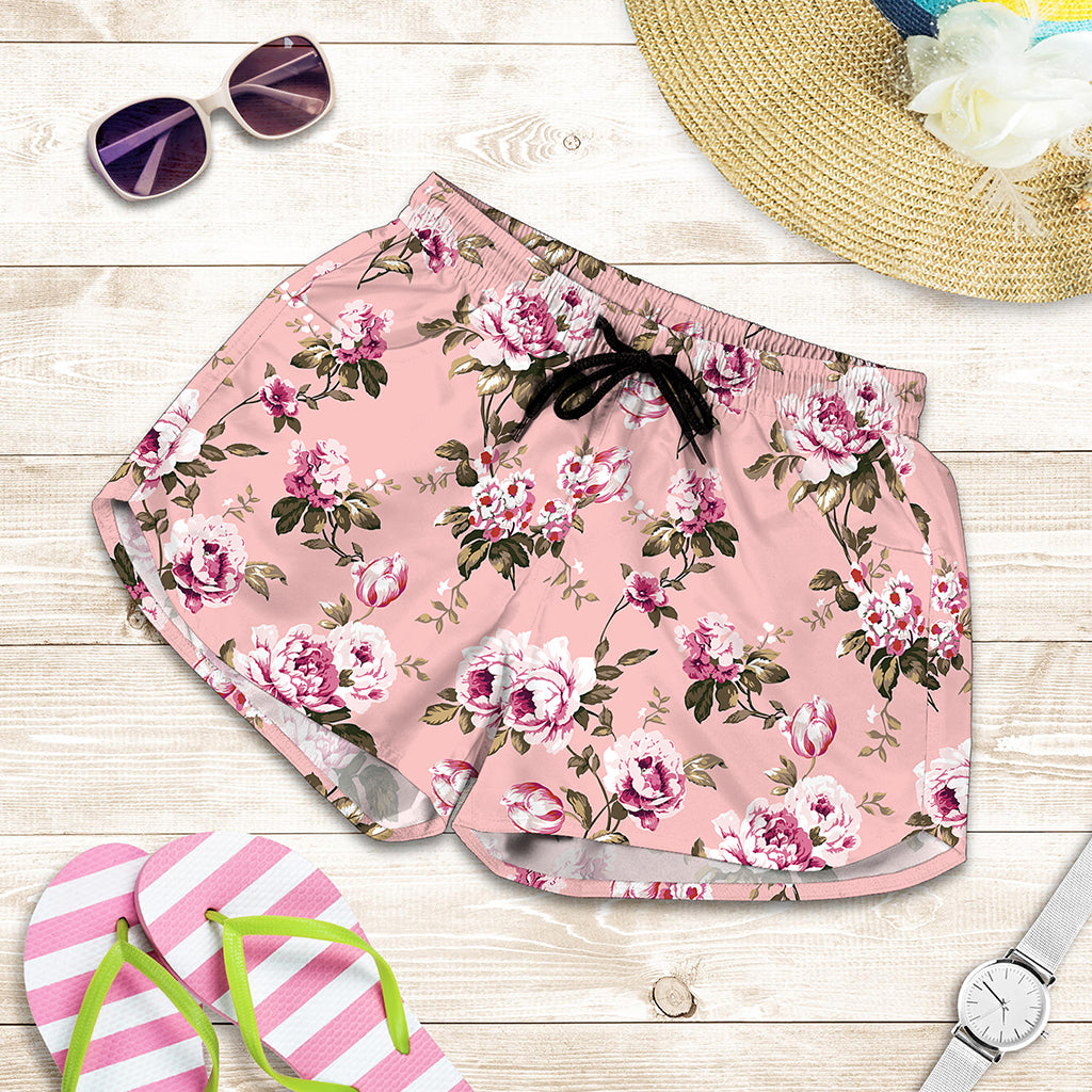 Shabby Chic Vintage Floral Print Women's Shorts