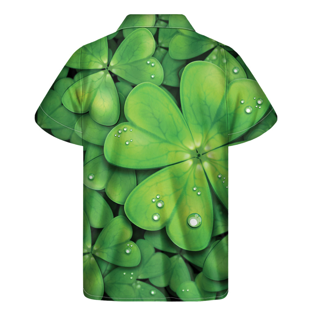 Shamrock Clover St. Patrick's Day Print Men's Short Sleeve Shirt