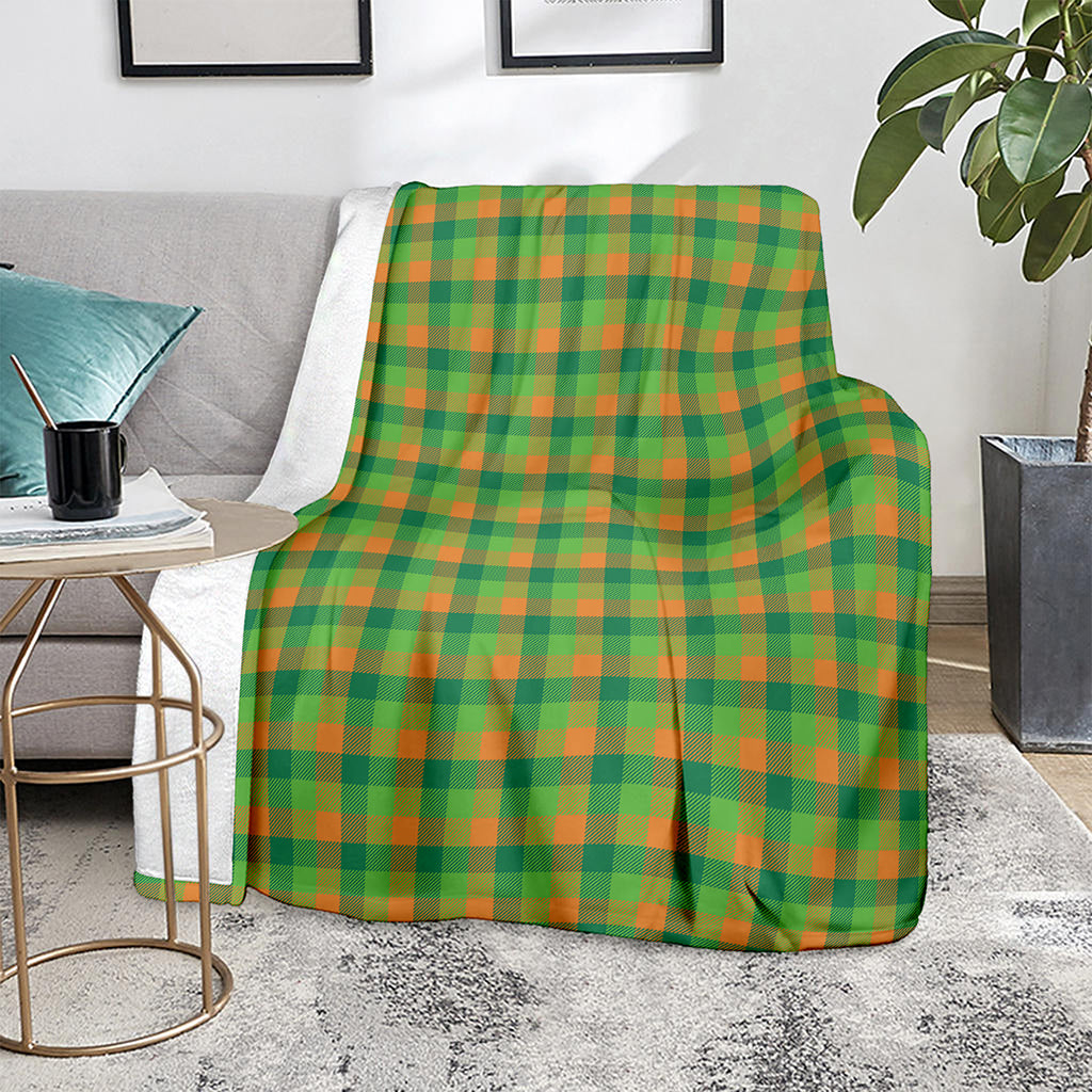 Shamrock Plaid St. Patrick's Day Print Blanket