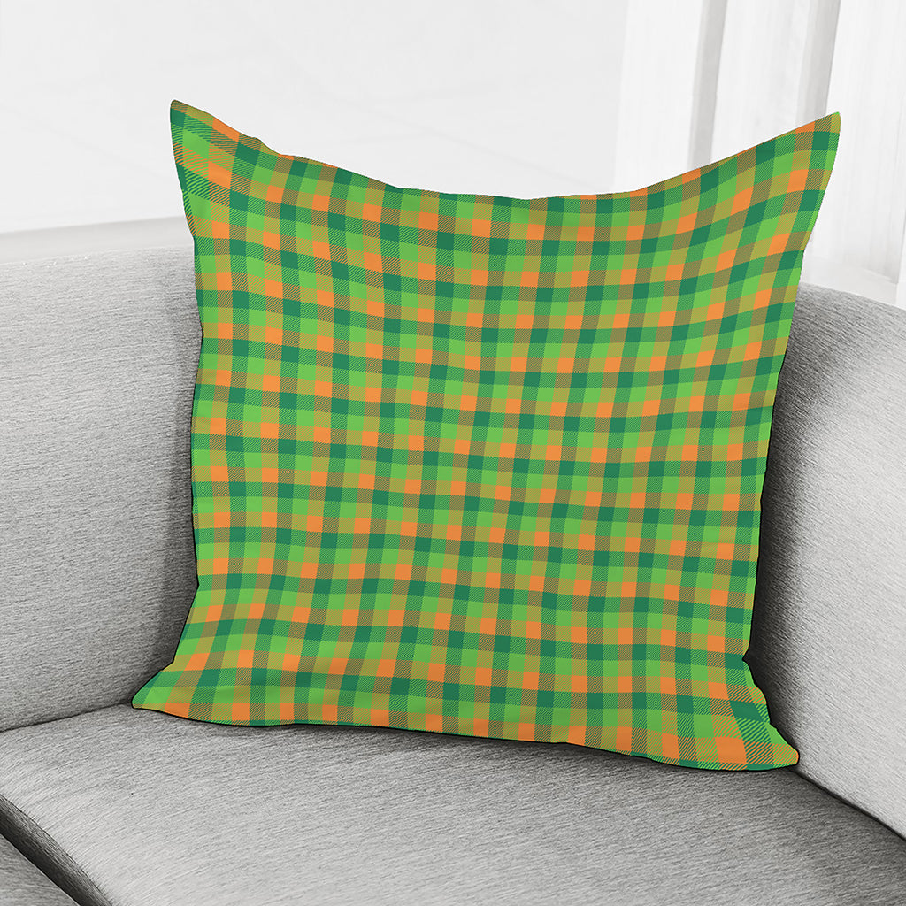 Shamrock Plaid St. Patrick's Day Print Pillow Cover