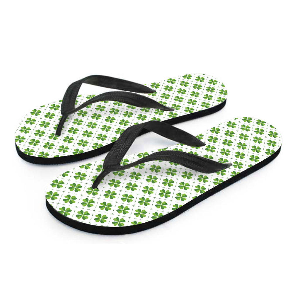Shamrock Saint Patrick's Day Print Flip Flops