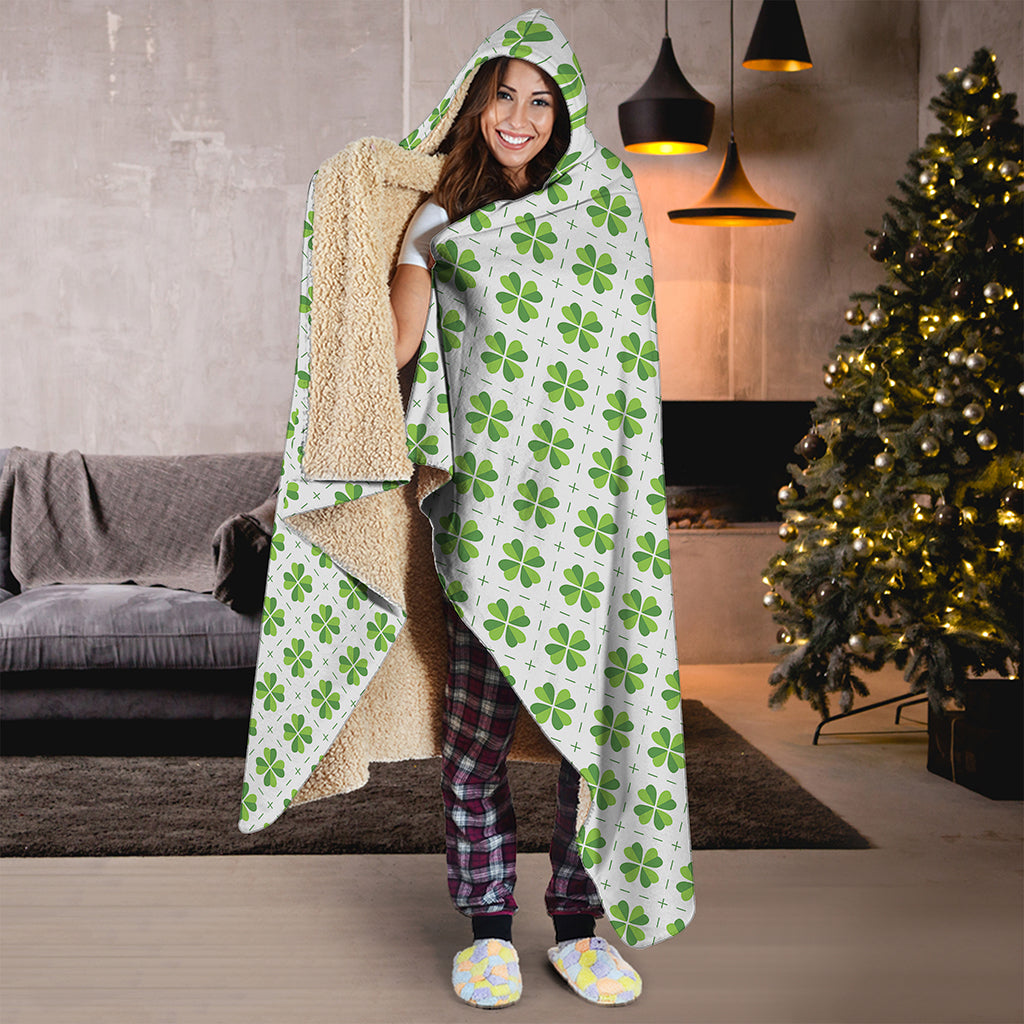 Shamrock Saint Patrick's Day Print Hooded Blanket