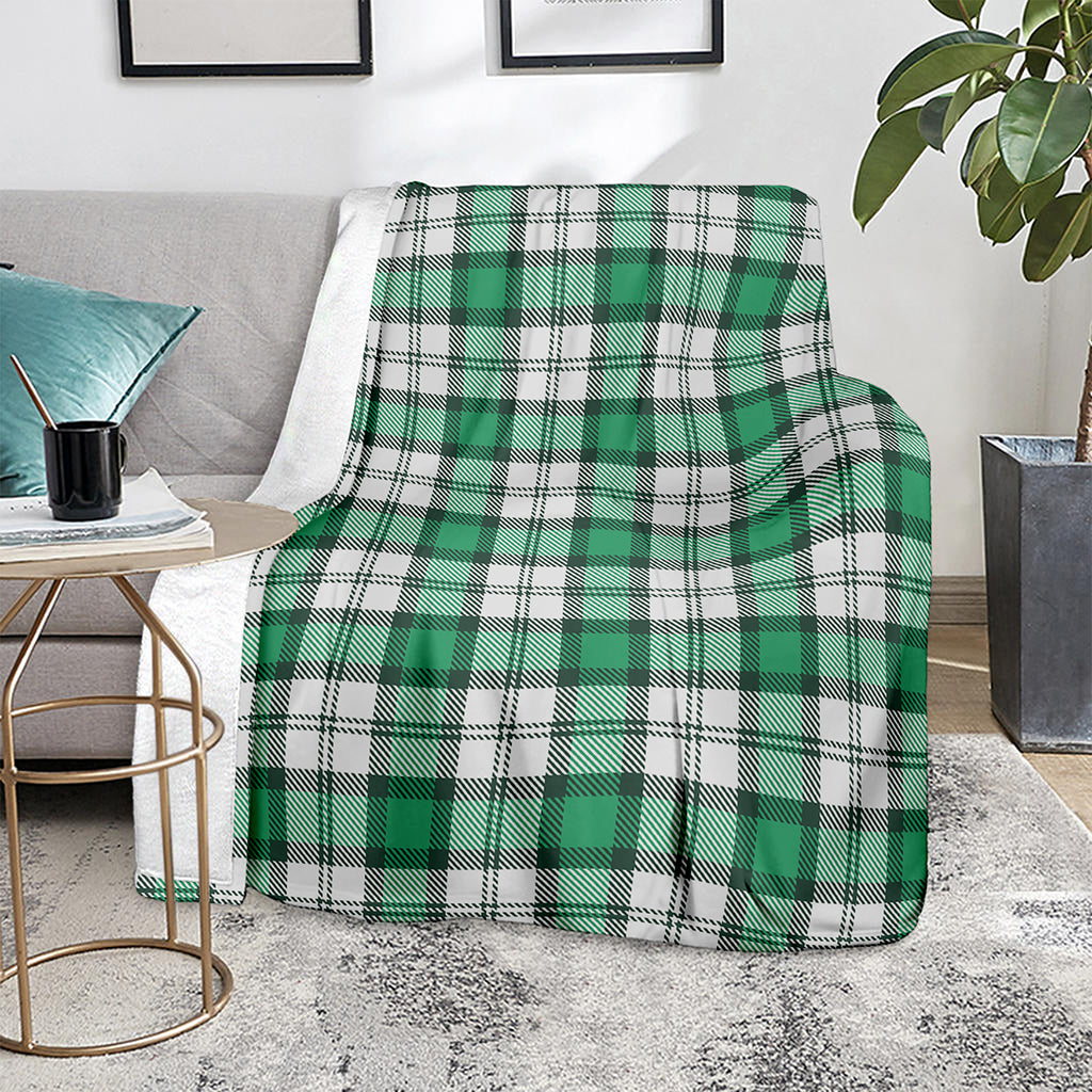 Shamrock St. Patrick's Day Tartan Print Blanket