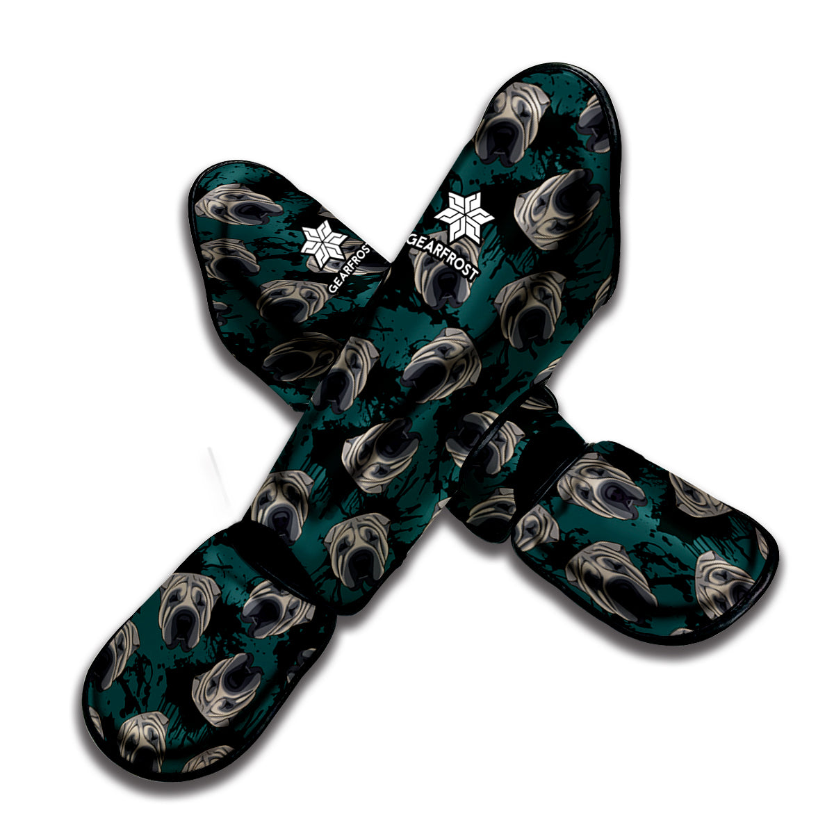 Shar Pei Face Pattern Print Muay Thai Shin Guard