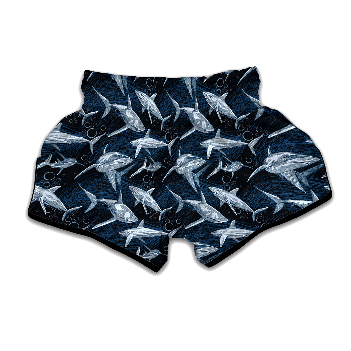 Shark Underwear Pattern Print Muay Thai Boxing Shorts