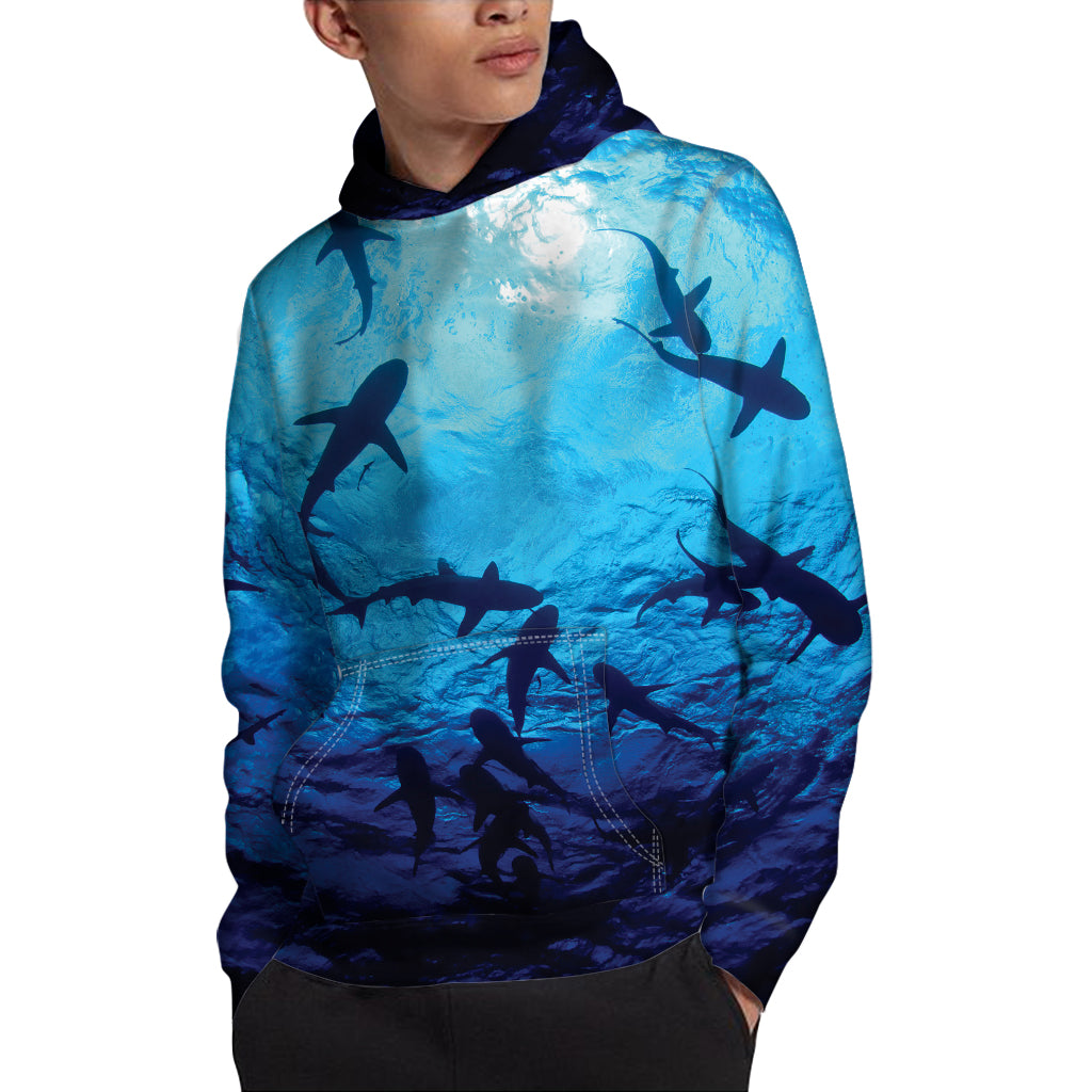 Shark Underwear Print Pullover Hoodie