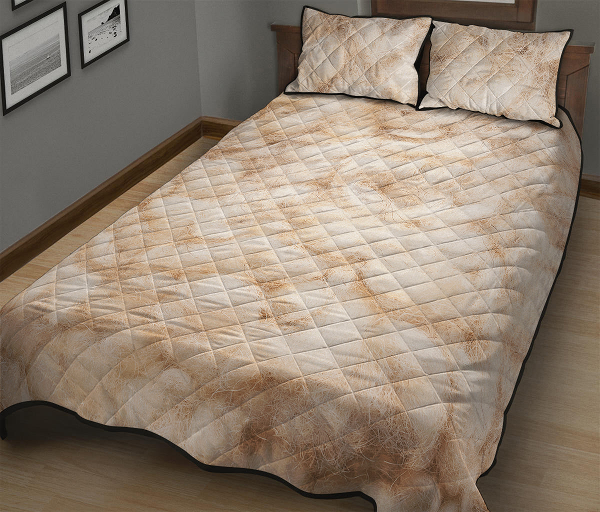 Sheepskin Print Quilt Bed Set