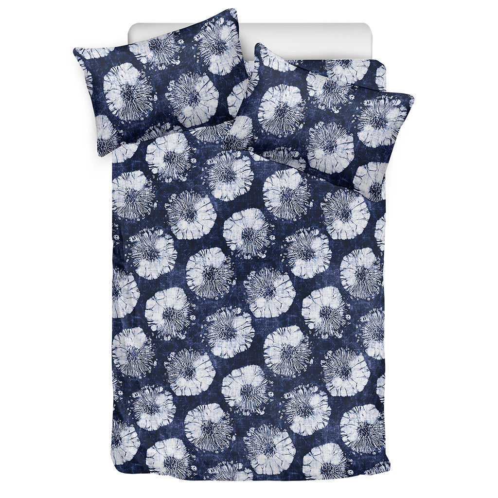 Shibori Motif Pattern Print Duvet Cover Bedding Set