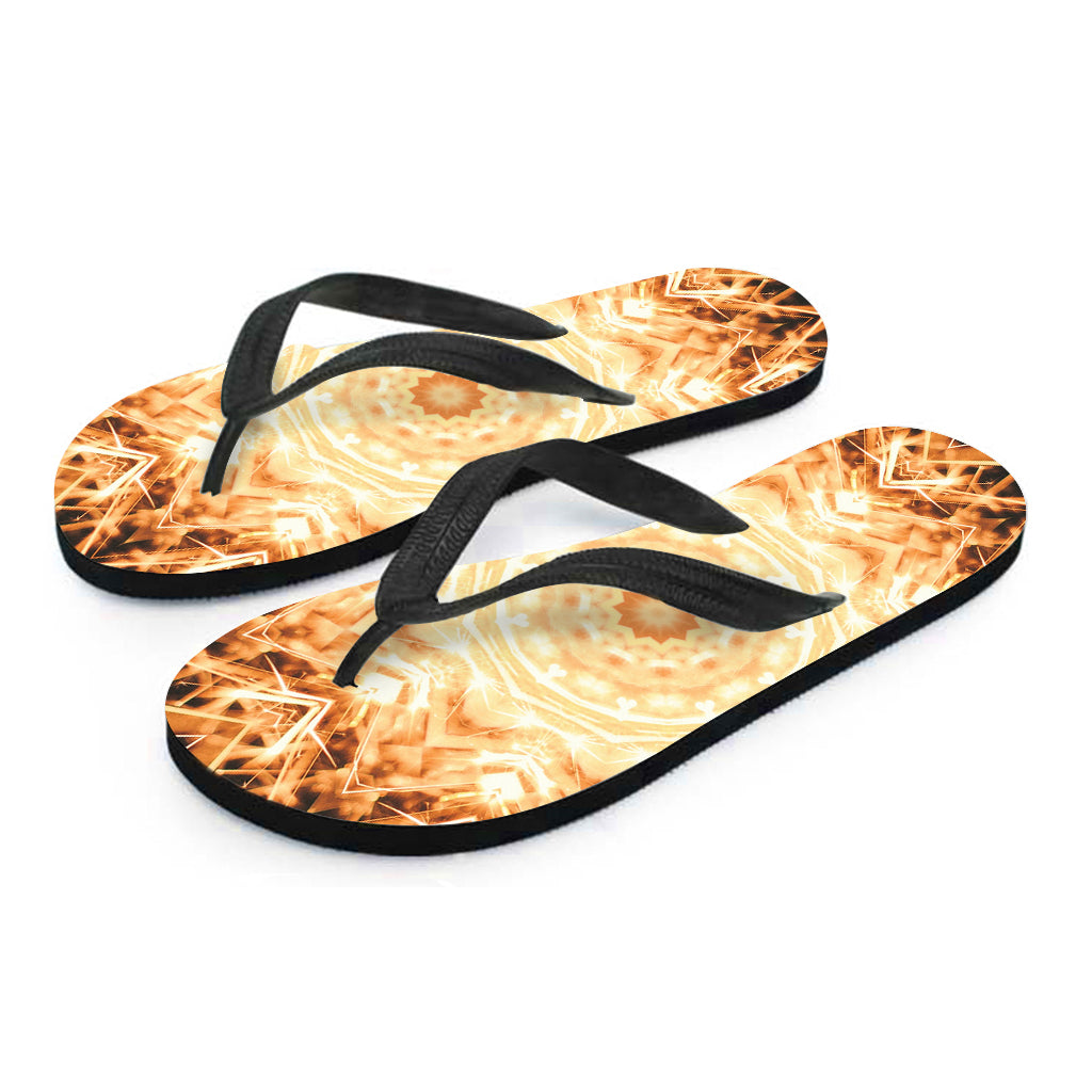Shining Kaleidoscope Print Flip Flops