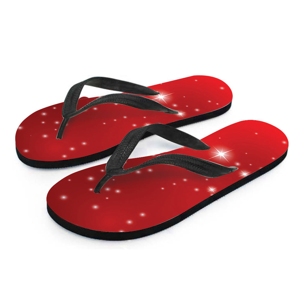Shiny Sparkle Print Flip Flops