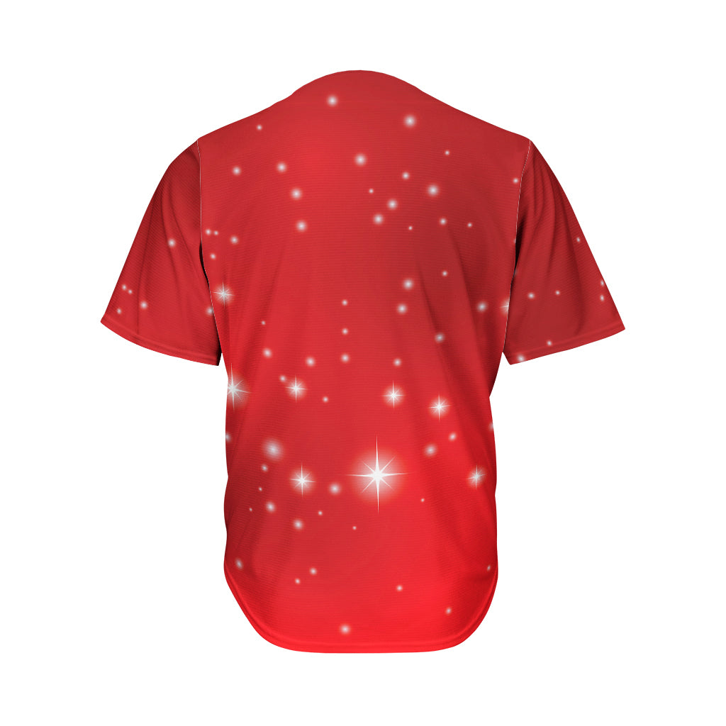 Shiny Sparkle Print Men's Baseball Jersey