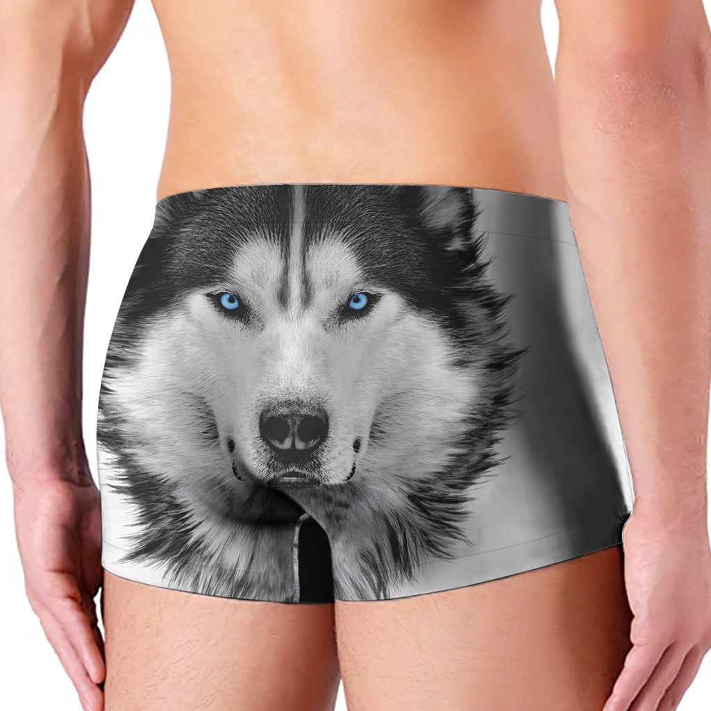 Siberian Husky Portrait Print Men's Boxer Briefs