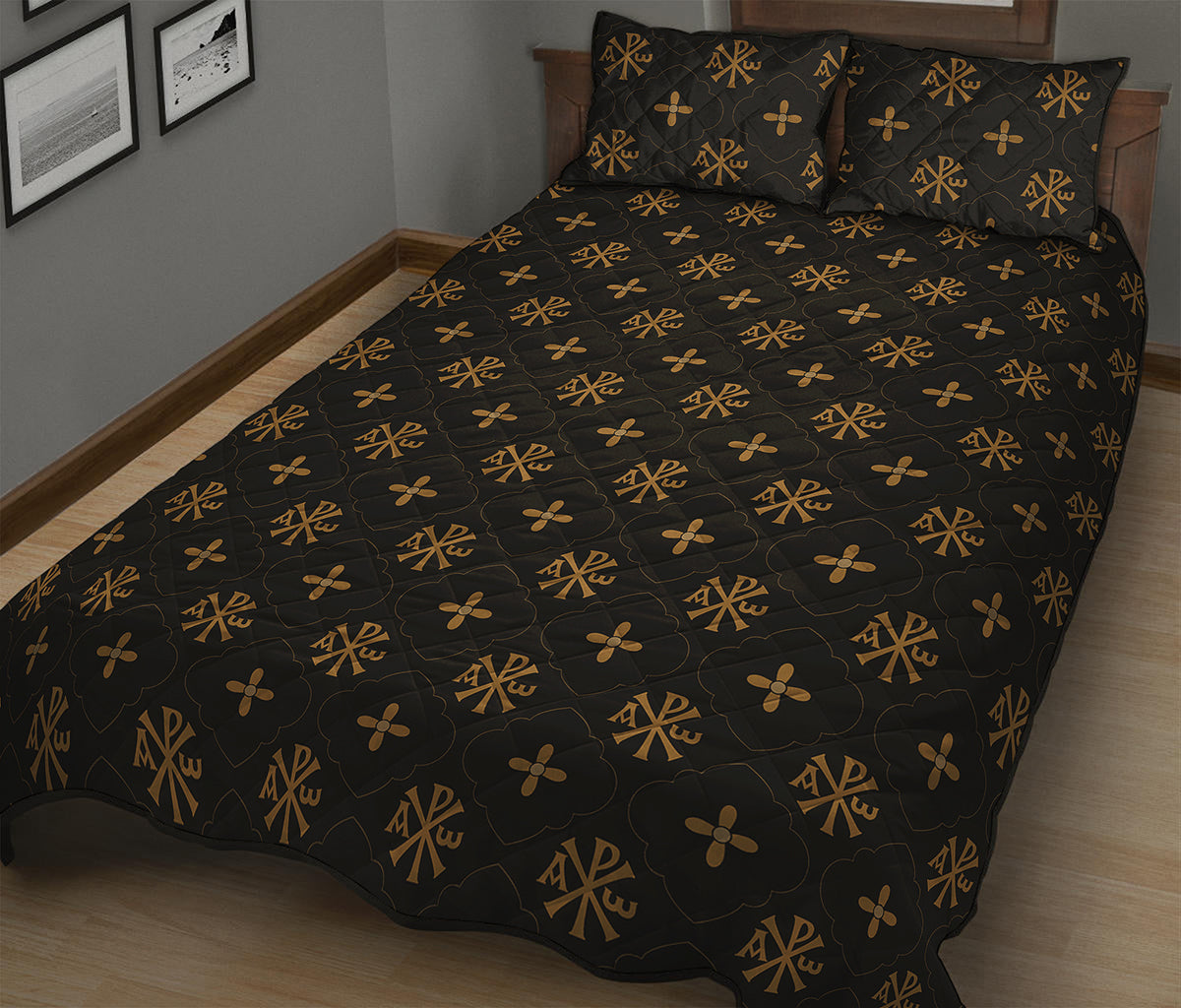 Sigla Orthodox Pattern Print Quilt Bed Set