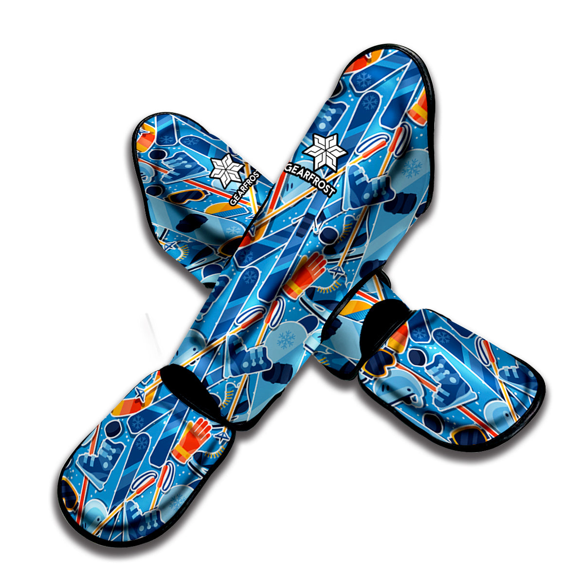 Skiing Equipment Pattern Print Muay Thai Shin Guard