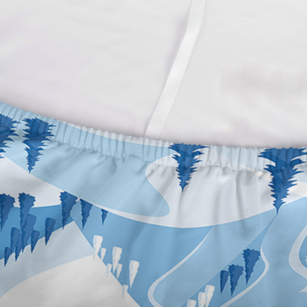 Skiing Mountain Print Sofa Cover