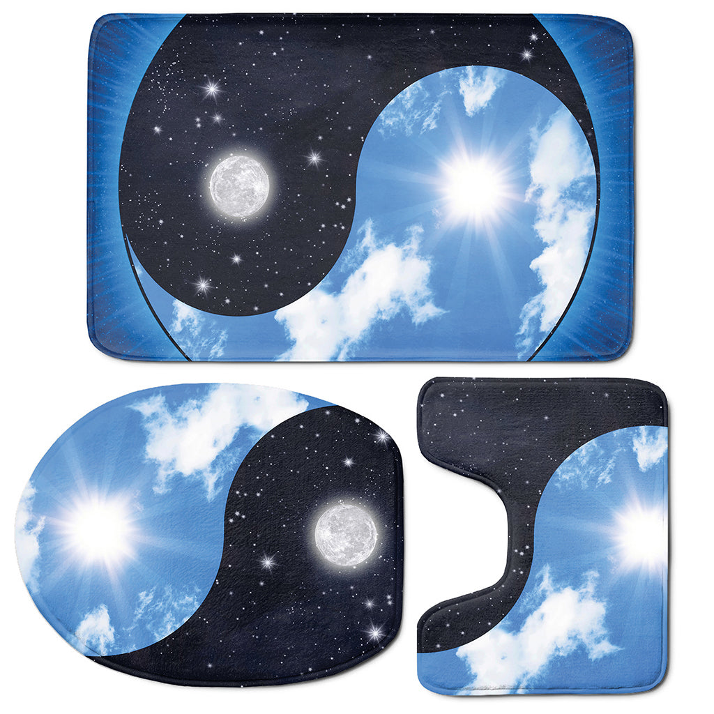 Sky And Space Yin Yang Print 3 Piece Bath Mat Set