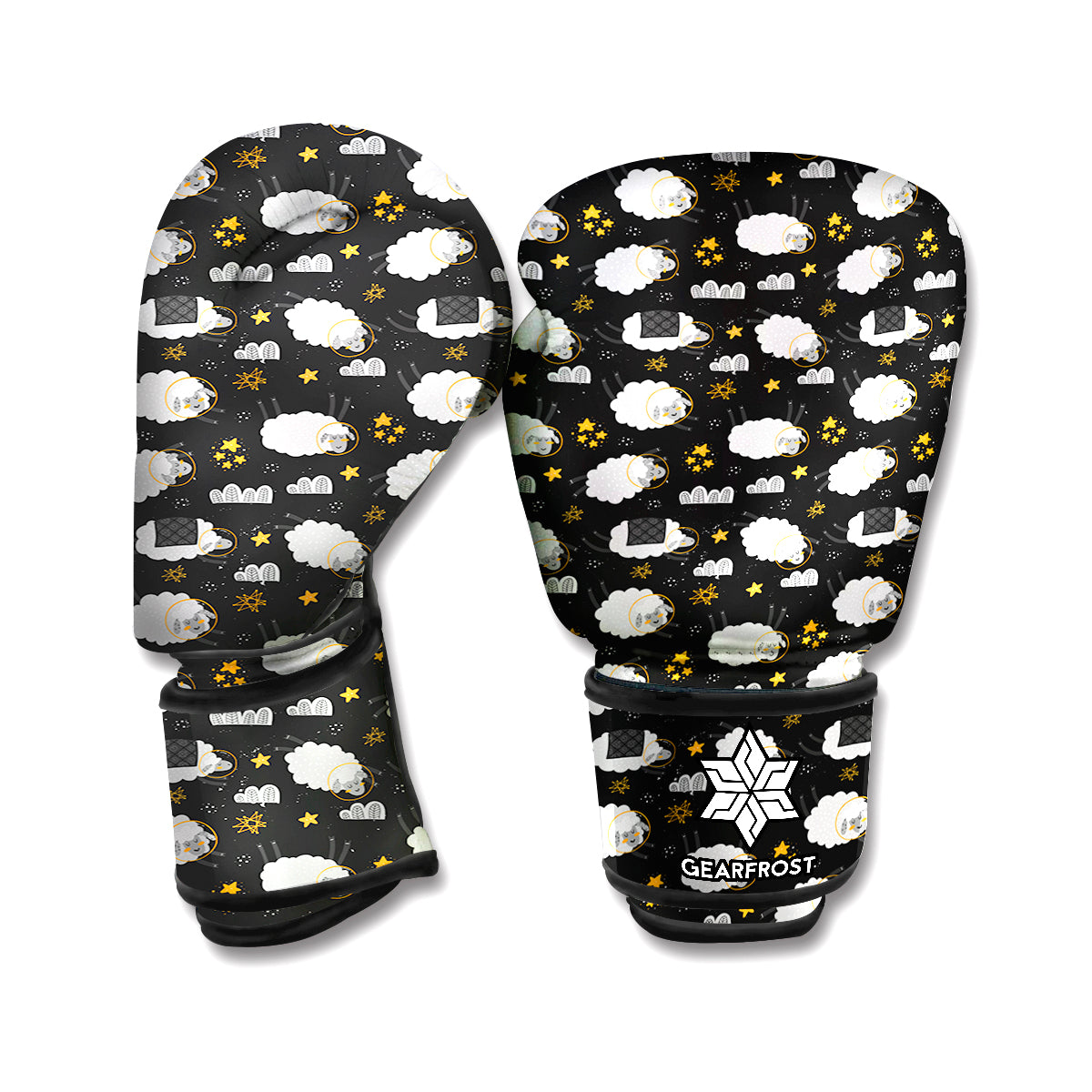 Sleeping Sheep Pattern Print Boxing Gloves