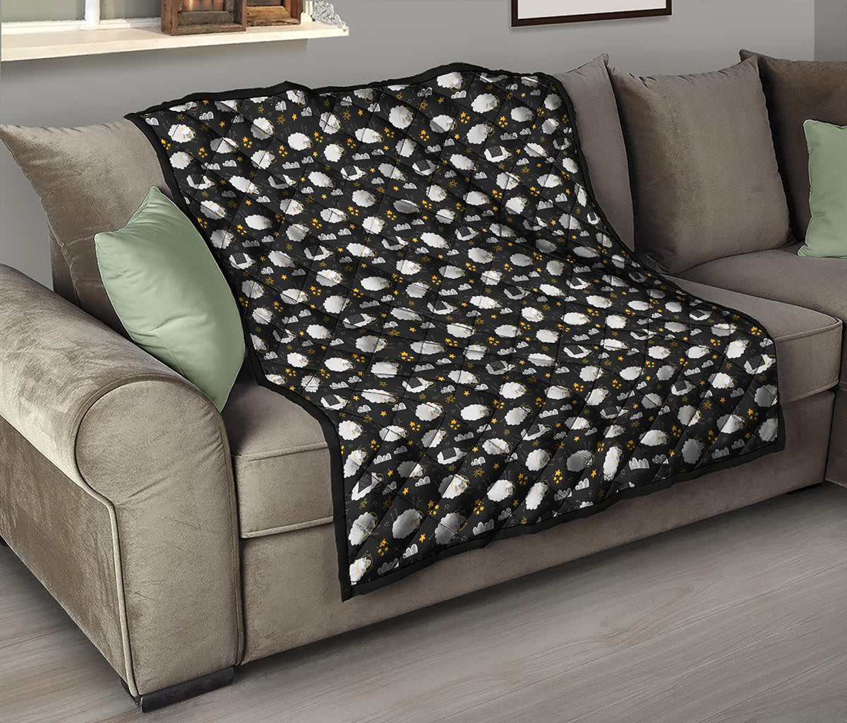 Sleeping Sheep Pattern Print Quilt