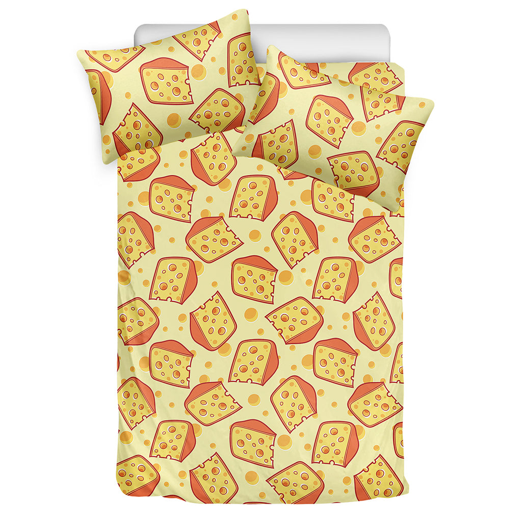 Slice Of Cheese Pattern Print Duvet Cover Bedding Set
