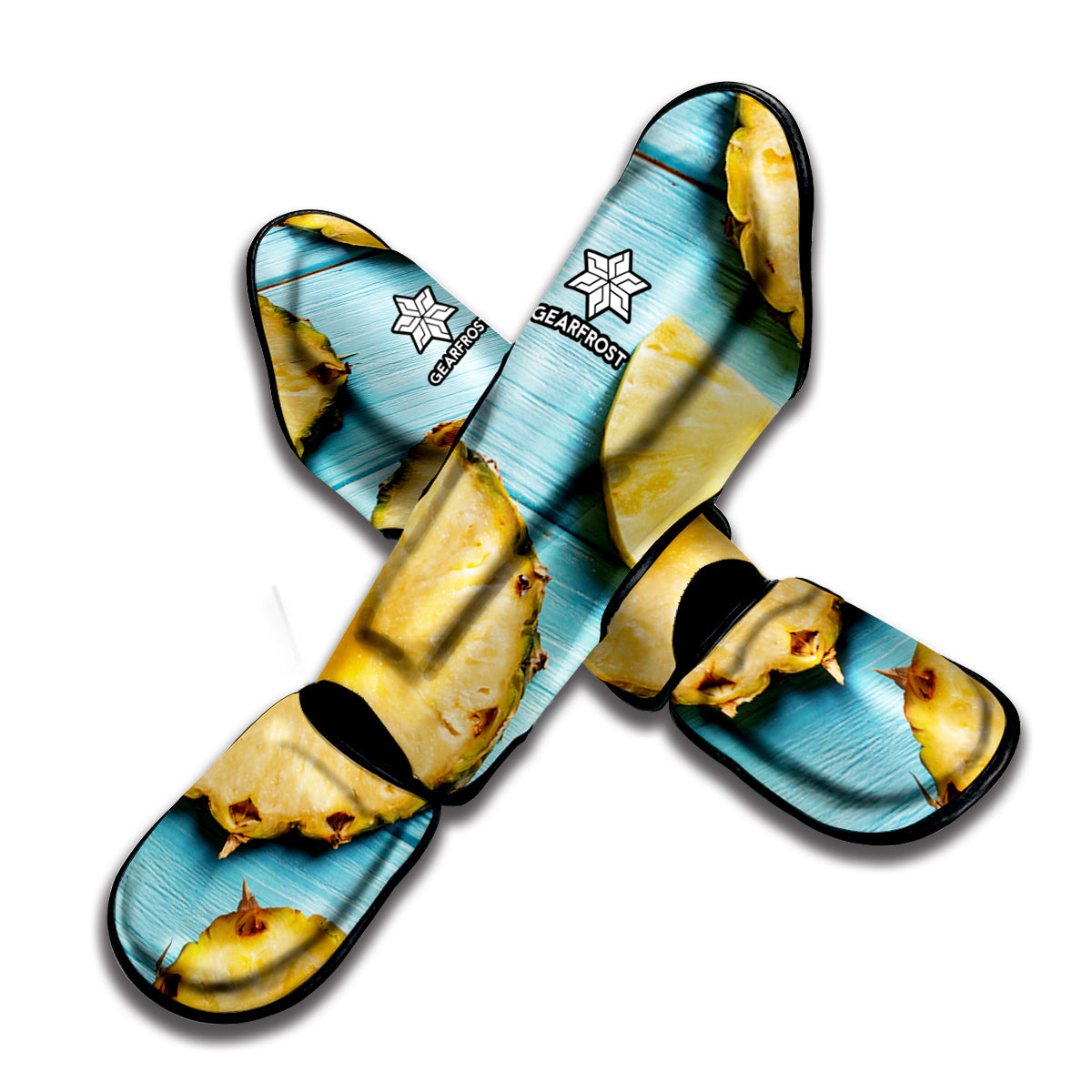 Sliced Pineapple Print Muay Thai Shin Guard