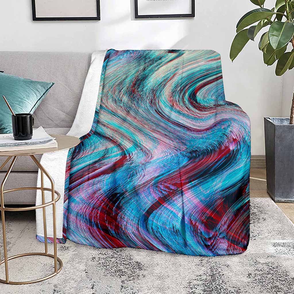 Smoke Psychedelic Trippy Print Blanket