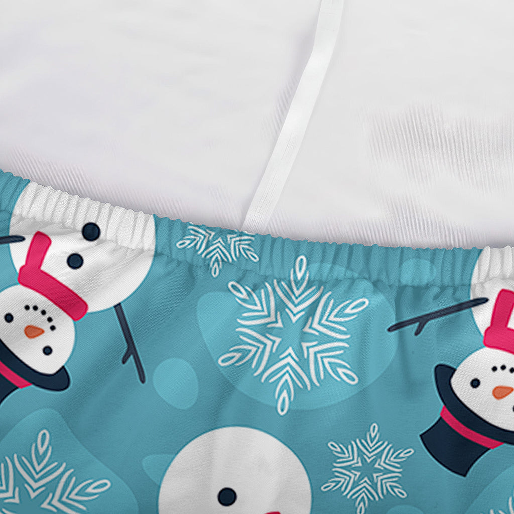 Snowman And Snowflake Pattern Print Sofa Cover