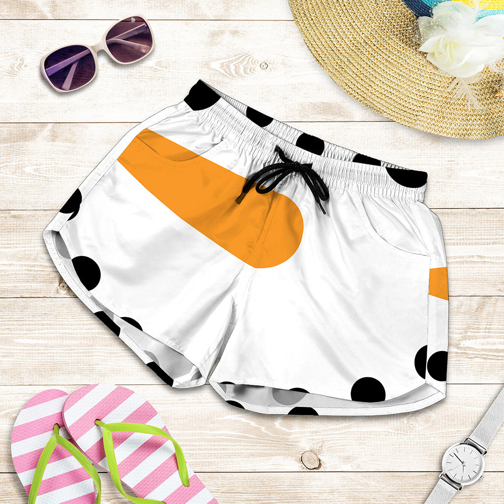Snowman Face Print Women's Shorts