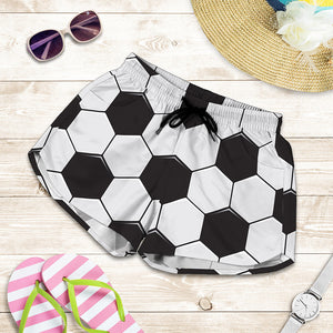 Soccer Ball Print Women's Shorts