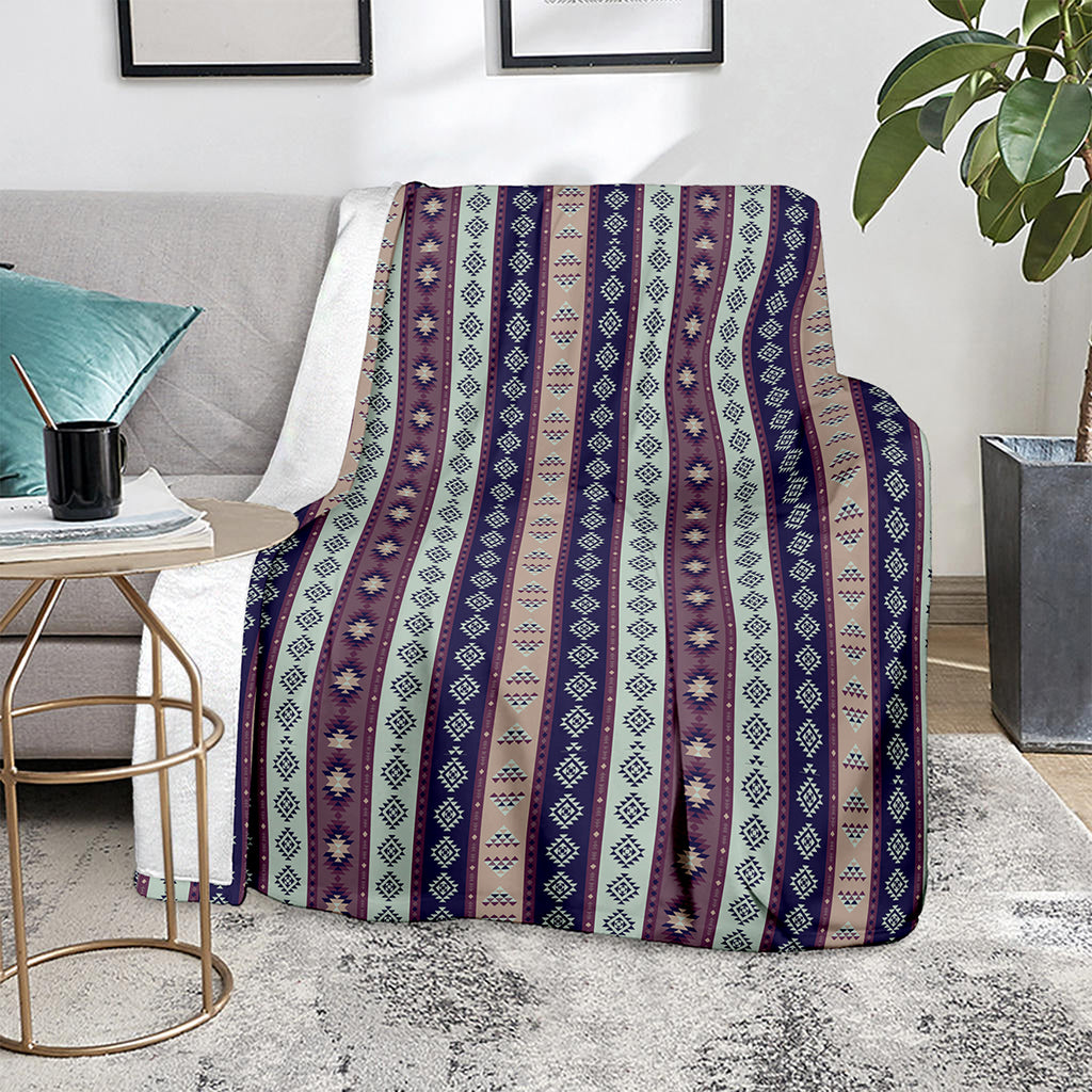 Southwestern Stripe Pattern Print Blanket