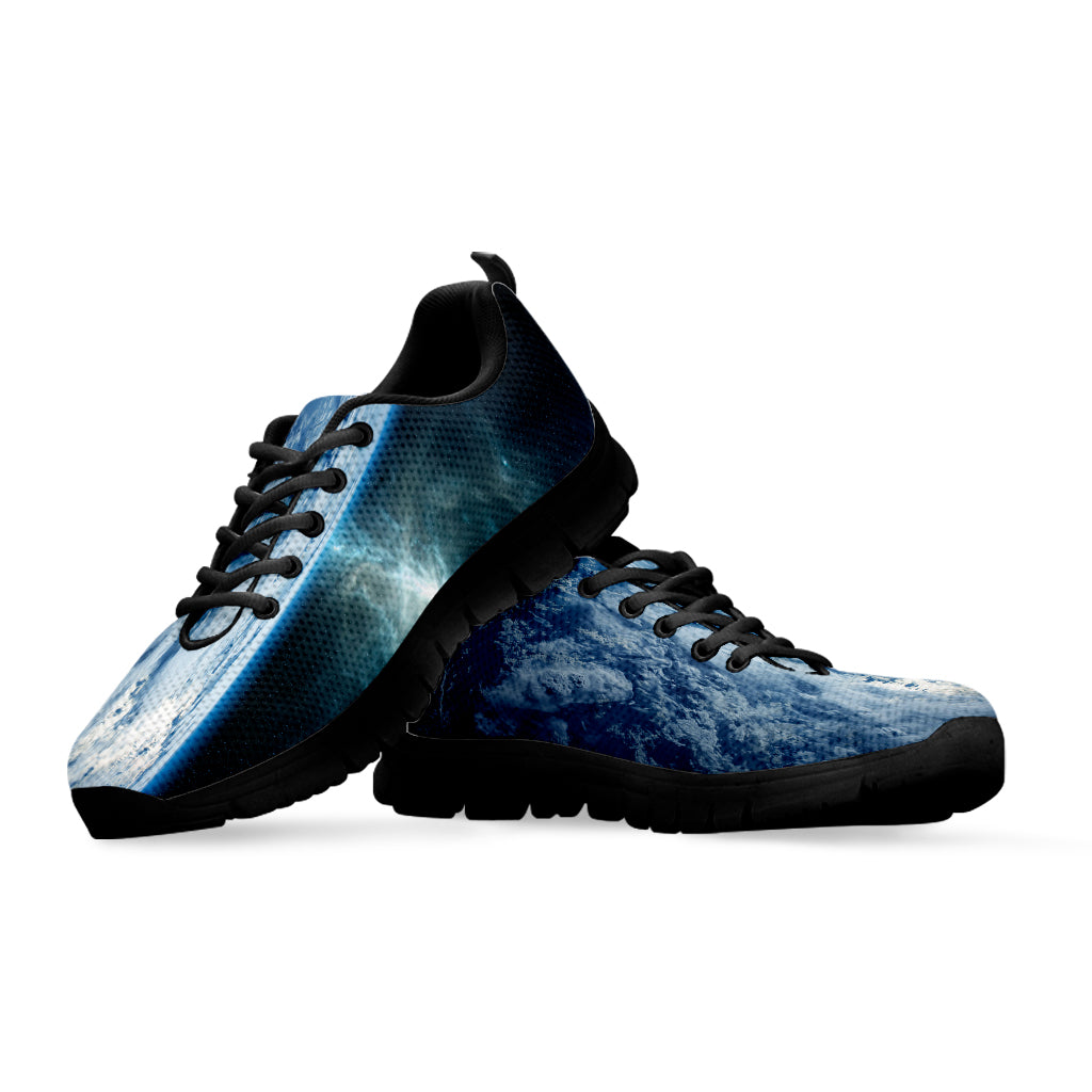 Space And Earth Print Black Sneakers