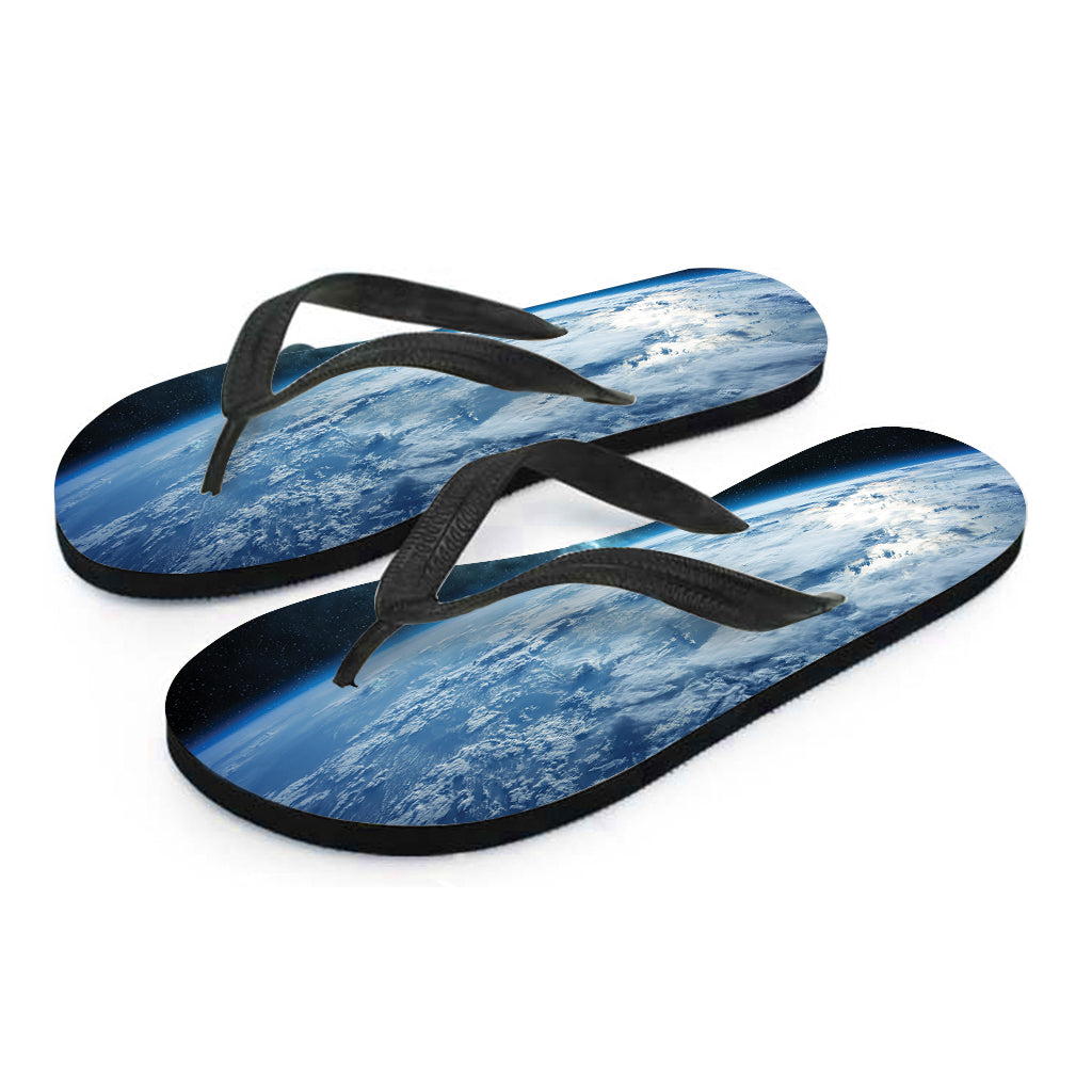 Space And Earth Print Flip Flops