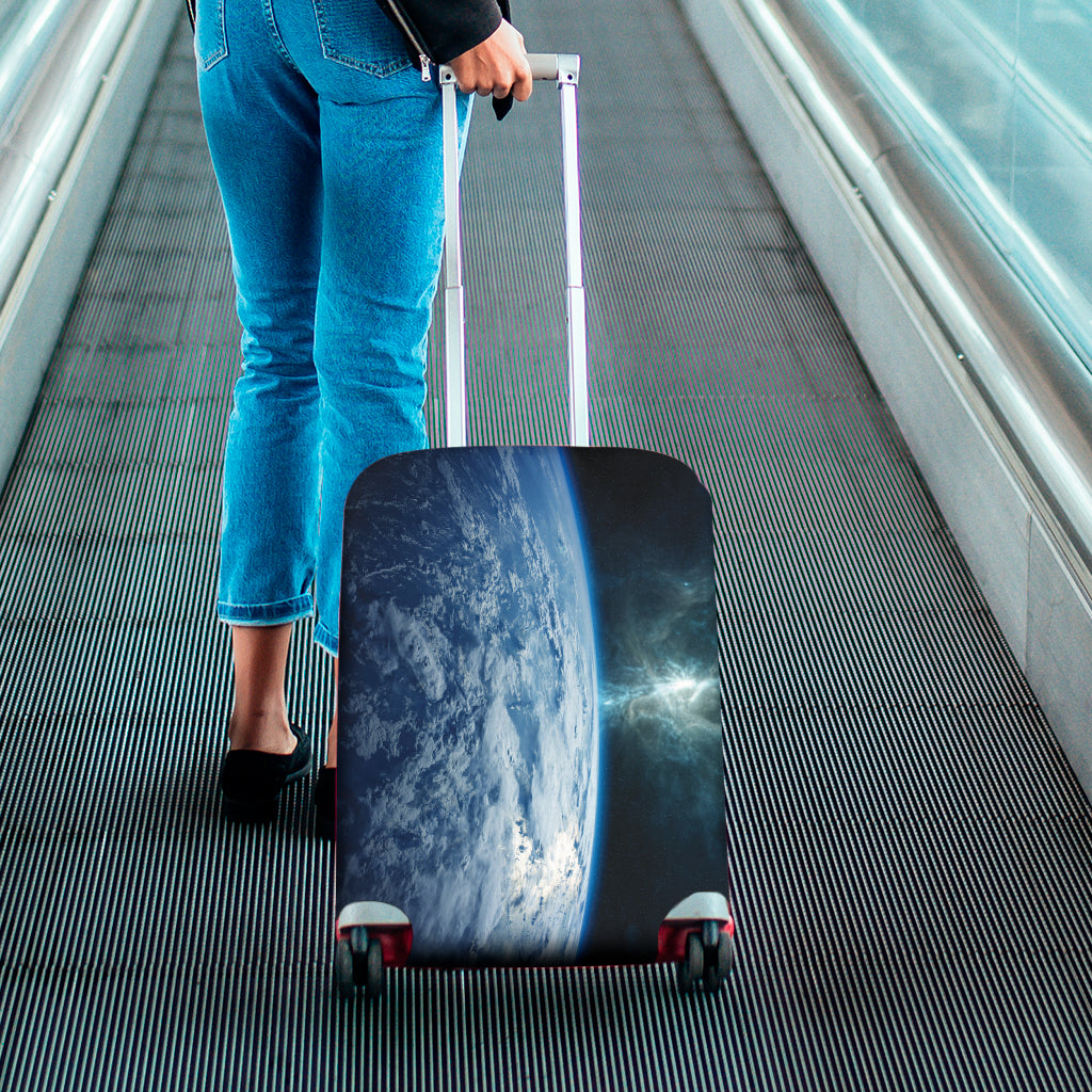 Space And Earth Print Luggage Cover