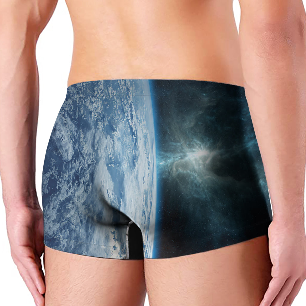 Space And Earth Print Men's Boxer Briefs