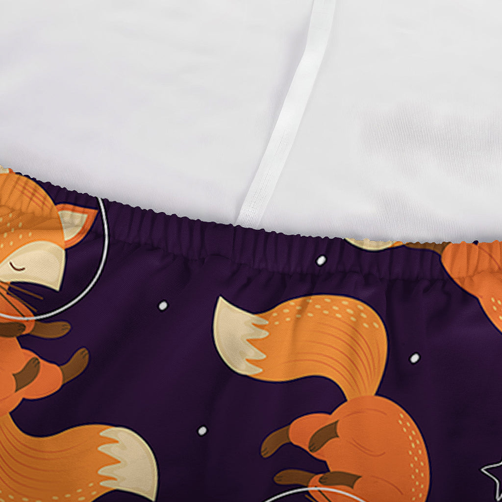 Space Fox Pattern Print Sofa Cover