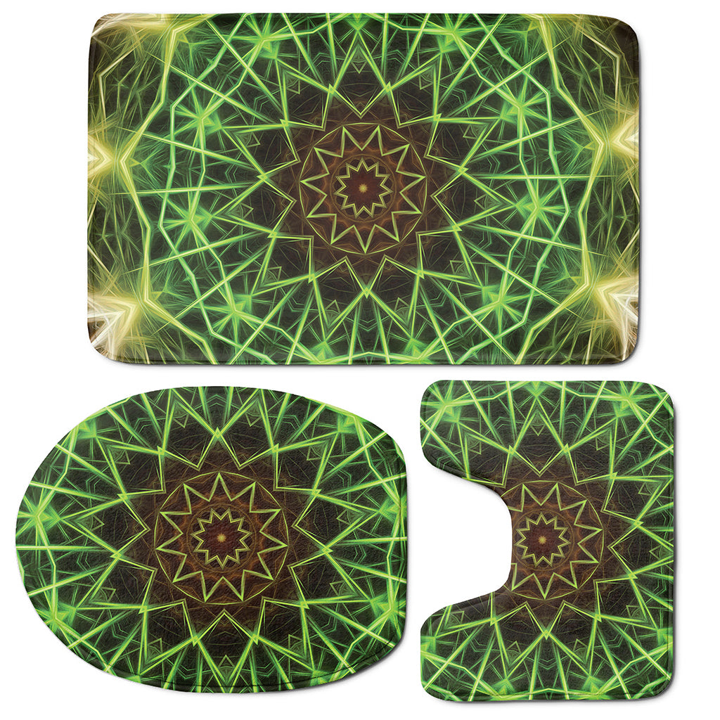 Sparkle Kaleidoscope Print 3 Piece Bath Mat Set