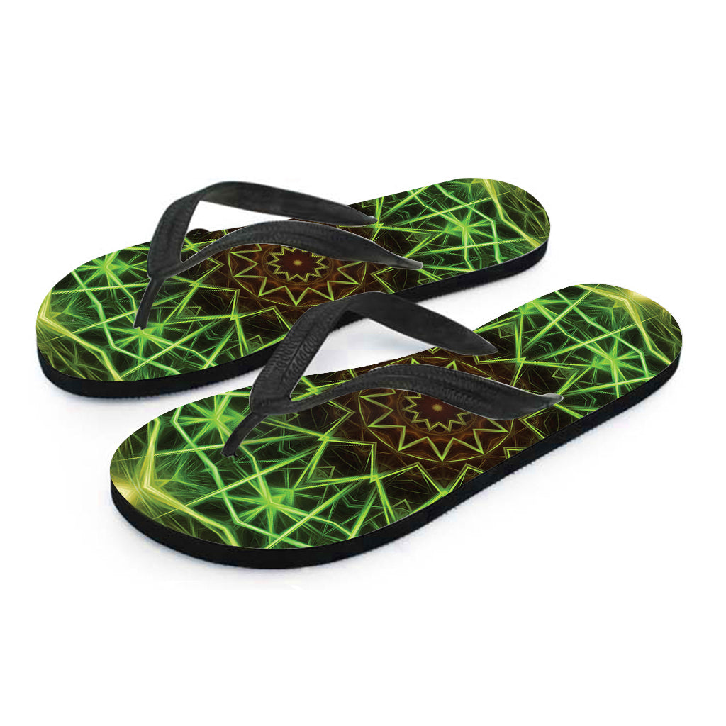 Sparkle Kaleidoscope Print Flip Flops