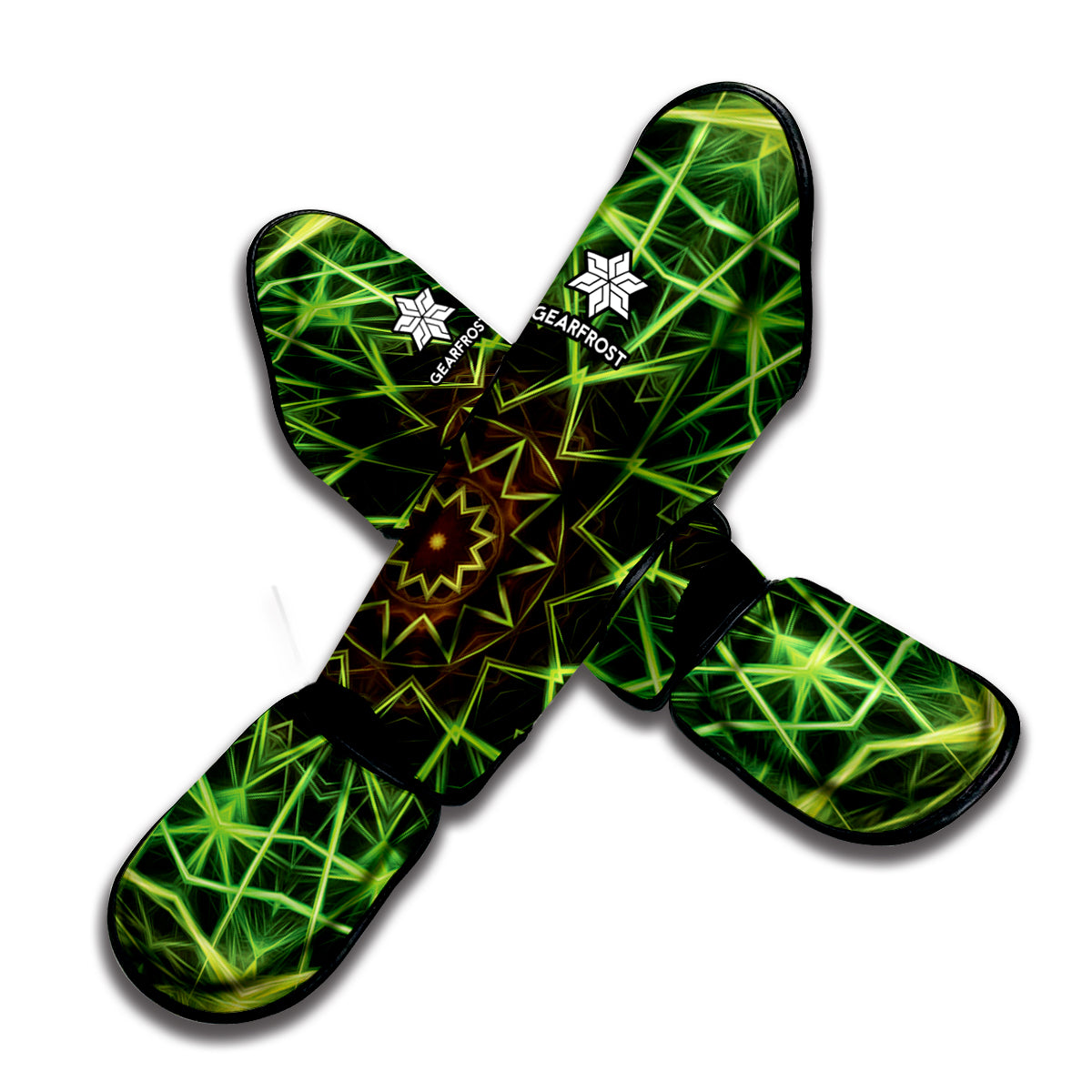 Sparkle Kaleidoscope Print Muay Thai Shin Guard