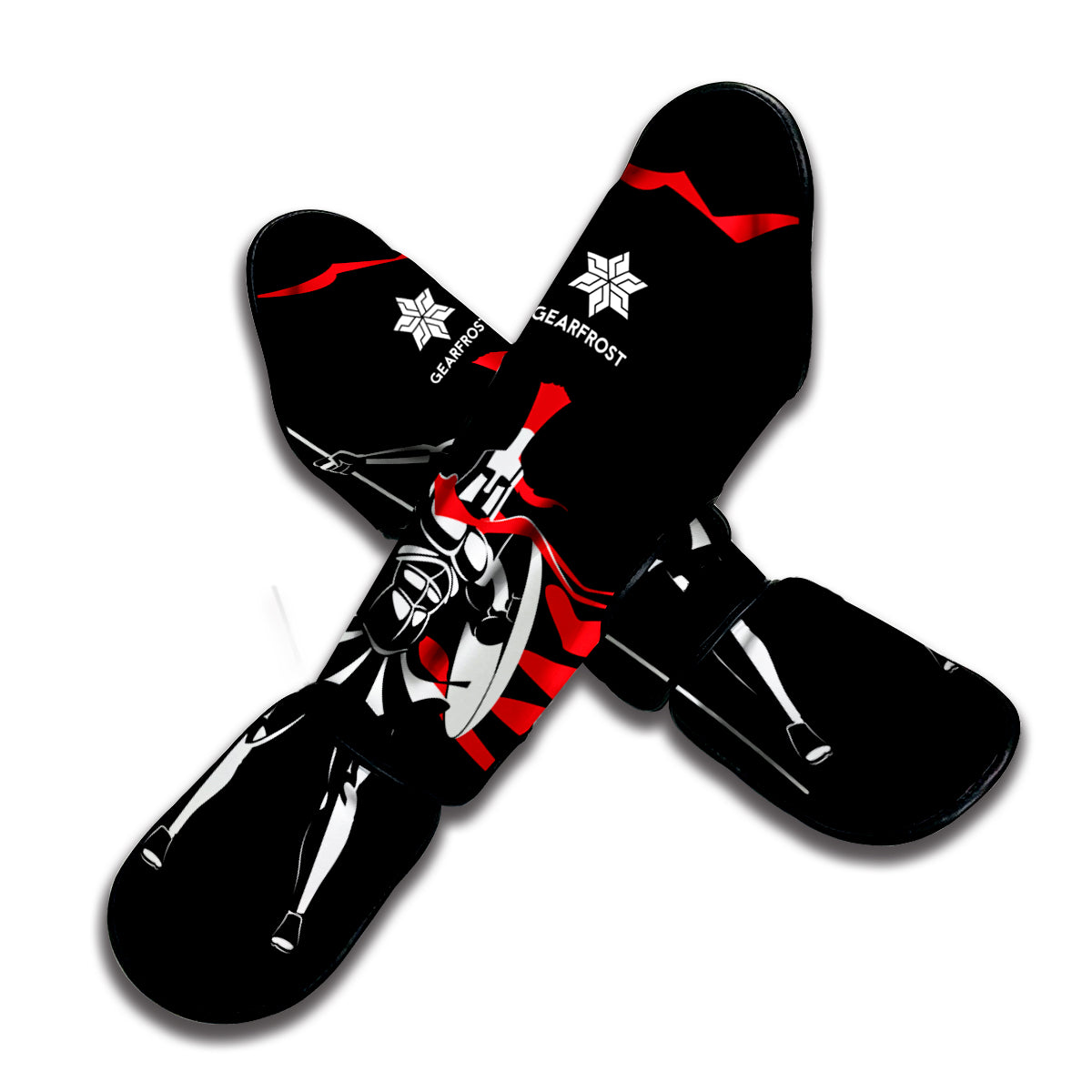 Spartan Warrior Print Muay Thai Shin Guard