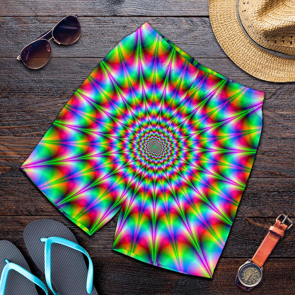 Spiky Psychedelic Optical Illusion Men's Shorts