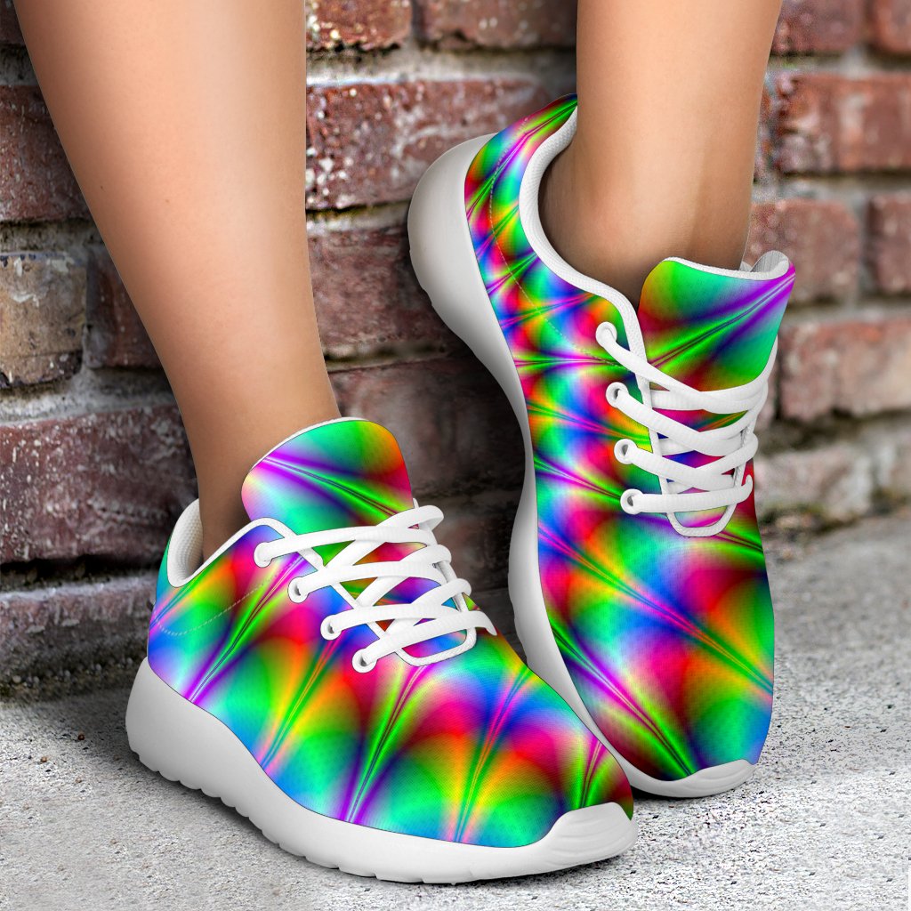 Spiky Psychedelic Optical Illusion Sport Shoes GearFrost