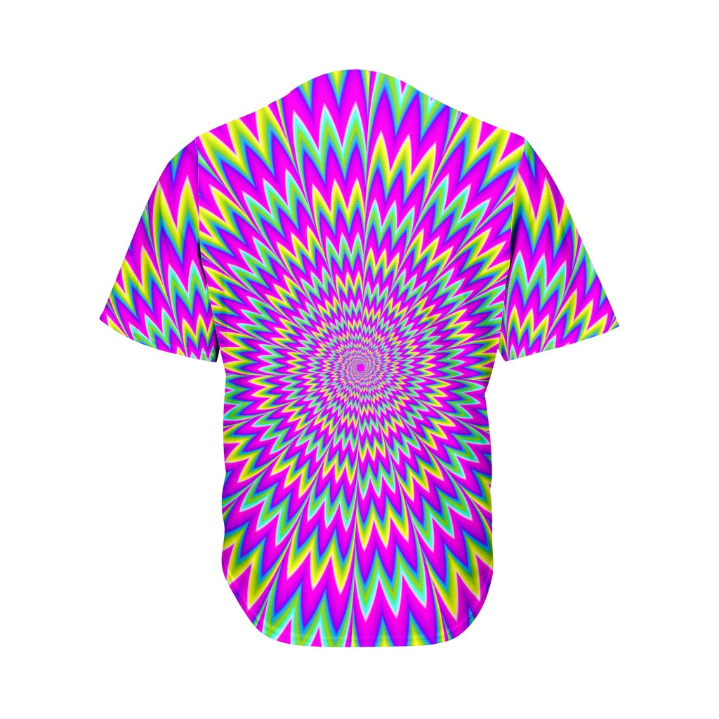 Spiky Spiral Moving Optical Illusion Men's Baseball Jersey