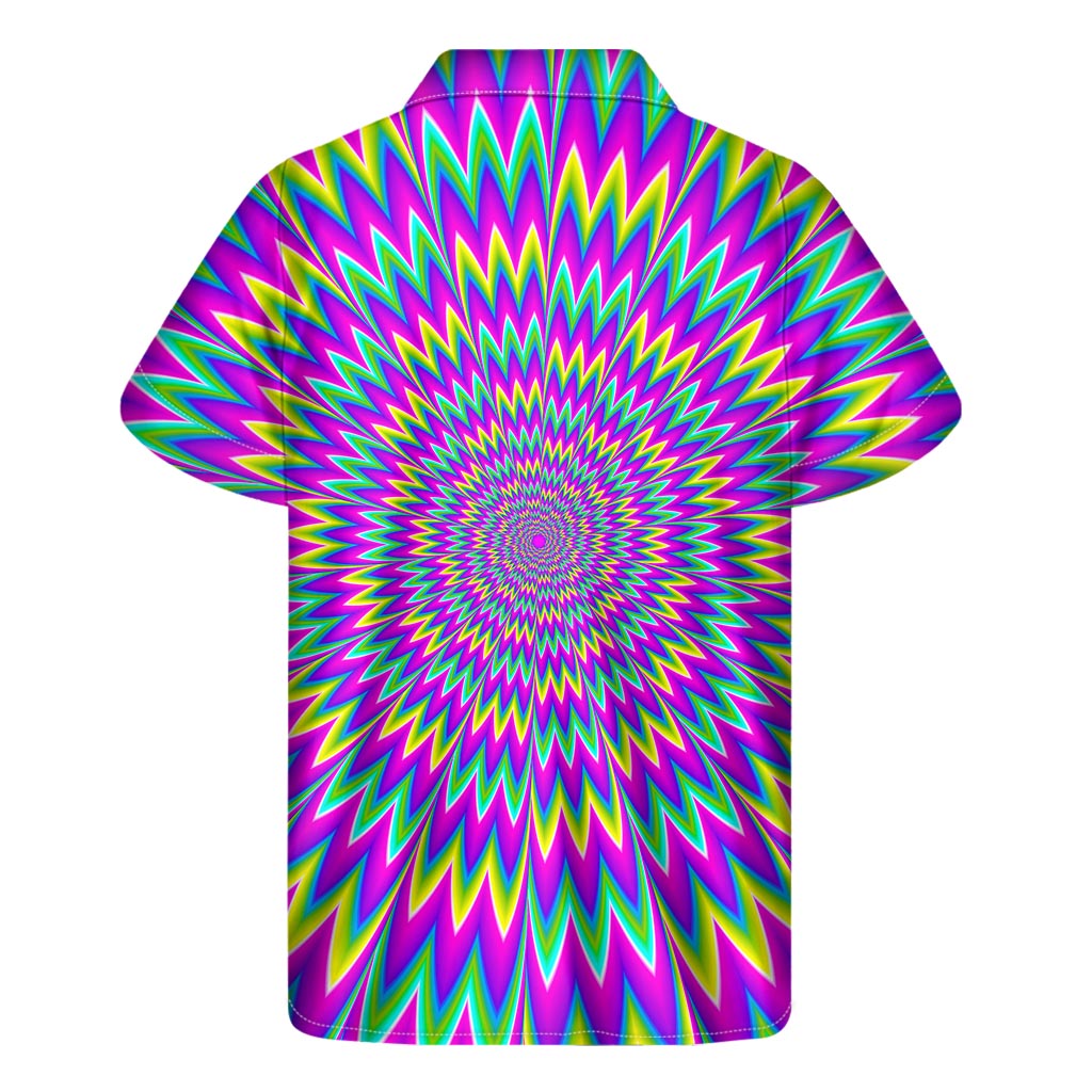 Spiky Spiral Moving Optical Illusion Men's Short Sleeve Shirt