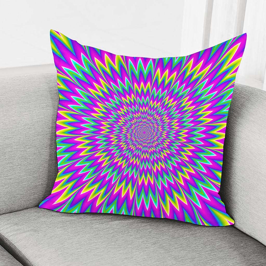 Spiky Spiral Moving Optical Illusion Pillow Cover