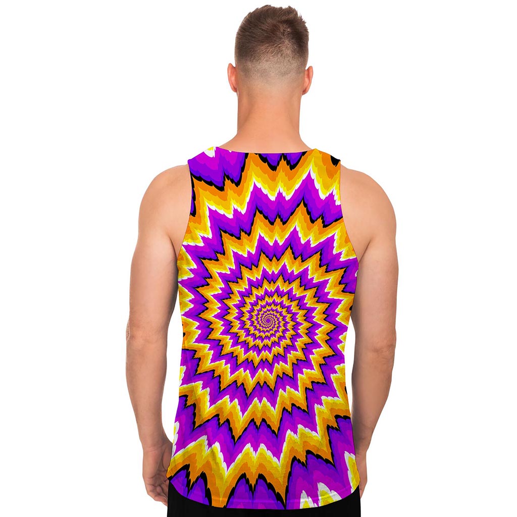 Spiral Expansion Moving Optical Illusion Men's Tank Top