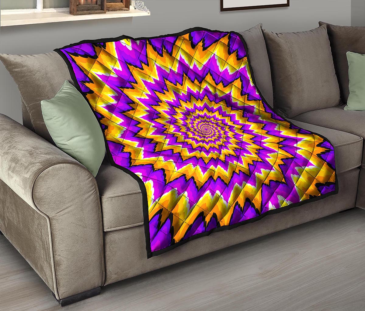Spiral Expansion Moving Optical Illusion Quilt