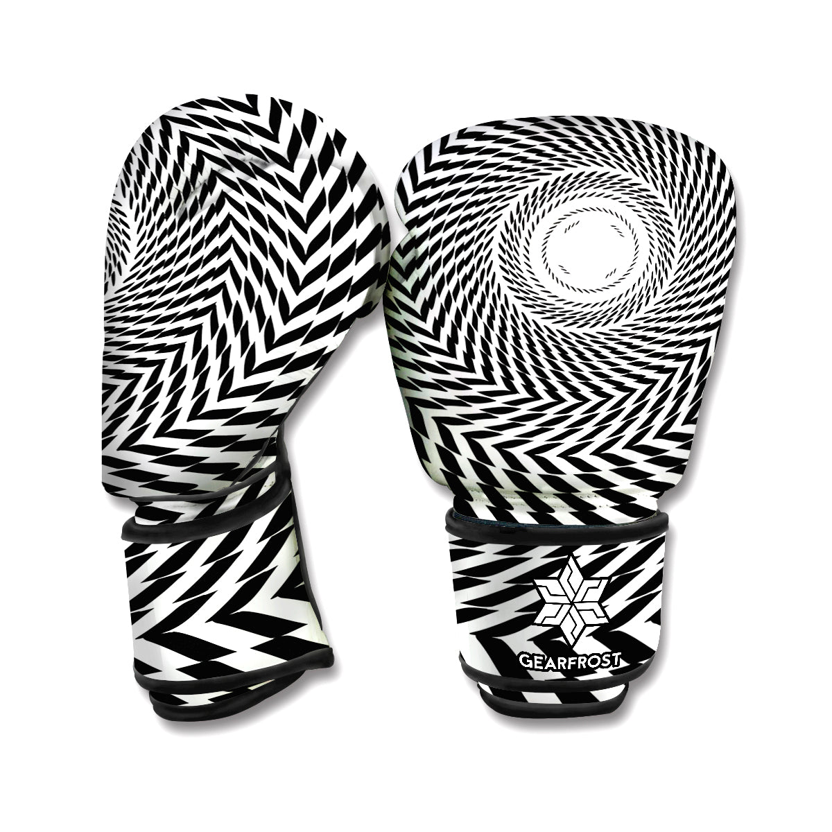 Spiral Illusory Motion Print Boxing Gloves