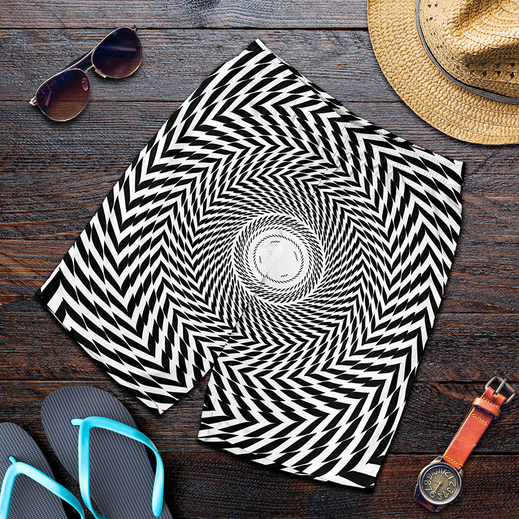 Spiral Illusory Motion Print Men's Shorts