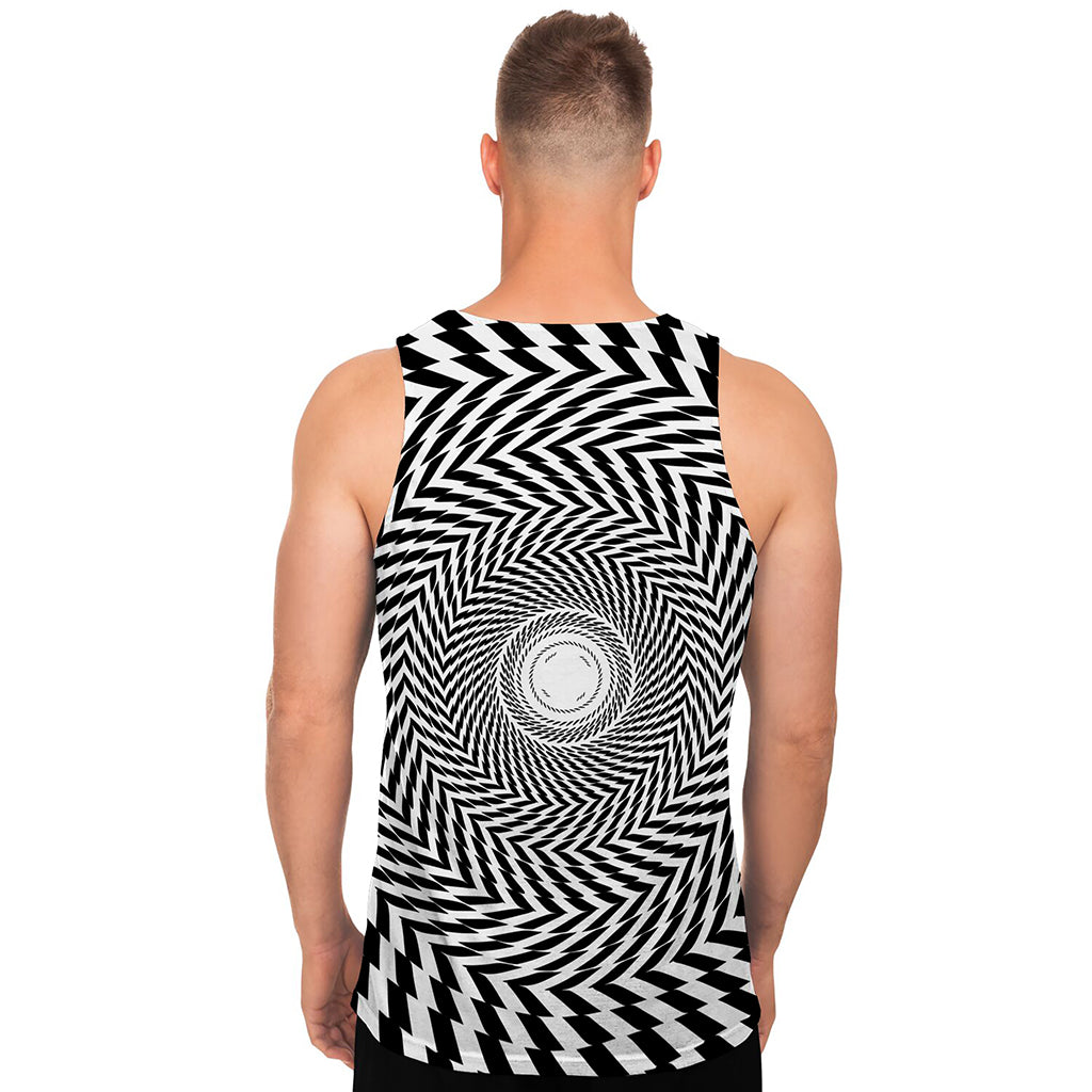 Spiral Illusory Motion Print Men's Tank Top